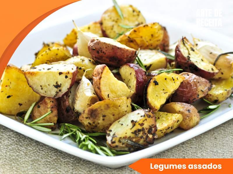 Legumes assados na air fryer