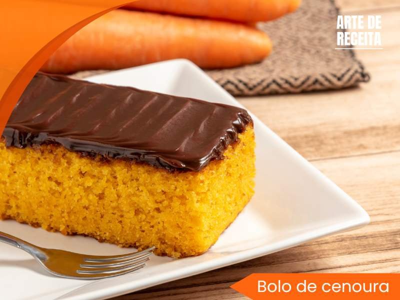 bolo de cenoura com cobertura de chocolate