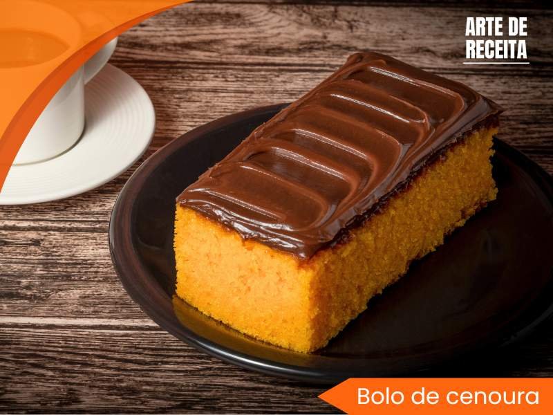 bolo de cenoura com cobertura de chocolate